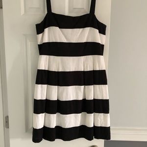 Black and white stripe dress